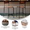 Emma and Oliver Blanchard Set of 2 Bar Stools with Metal Frames and Solid Wood Seats and Backs with Antique Finishes